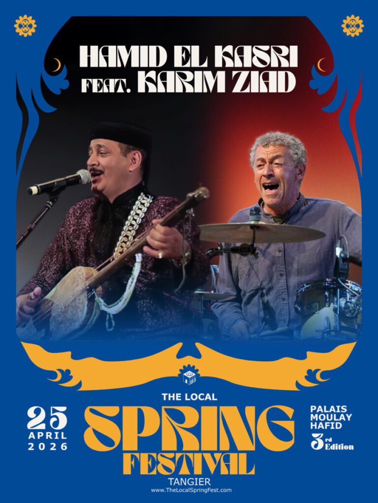Hamid El Kasri and Karim Ziad performing at The Local Spring Festival 2026 in Tangier